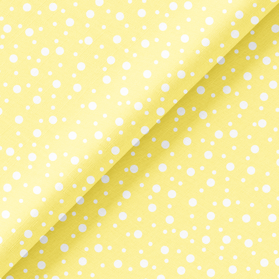 Хлопок Перкаль - Белый горошек на желтом 50х37 limit