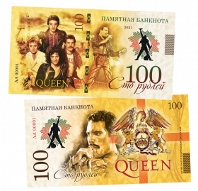 100 рублей - QUEEN - Love Queen (4) .Памятная банкнота Oz ЯМ