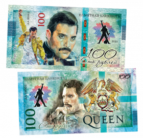 100 рублей - QUEEN - Innuendo (9) .Памятная банкнота Oz ЯМ