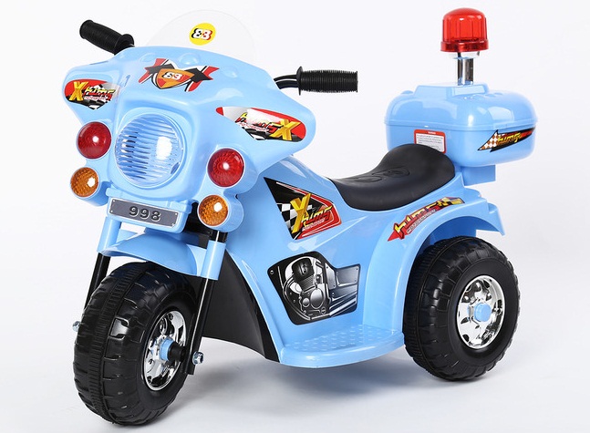 4214. Детский Электромотоцикл 998 голубой