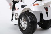 большие пластиковые колёса детского электро-мотоцикла "998" белого