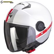 Шлем Scorpion EXO-City Strada, Бело-красно-серебряный