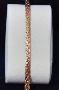 Позолоченный браслет с элегантным плетением с гравировкой, 4 мм (арт. 250328)