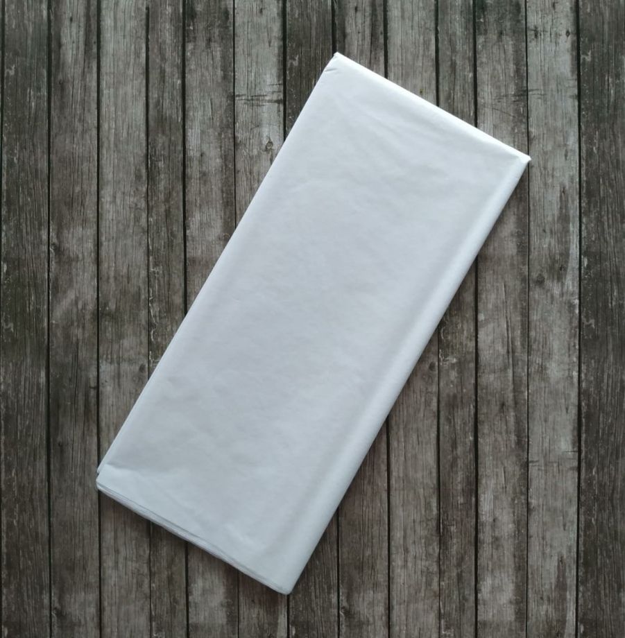Бумага упаковочная, подарочная. Тишью. белый. 50х66 см. 10 листов.