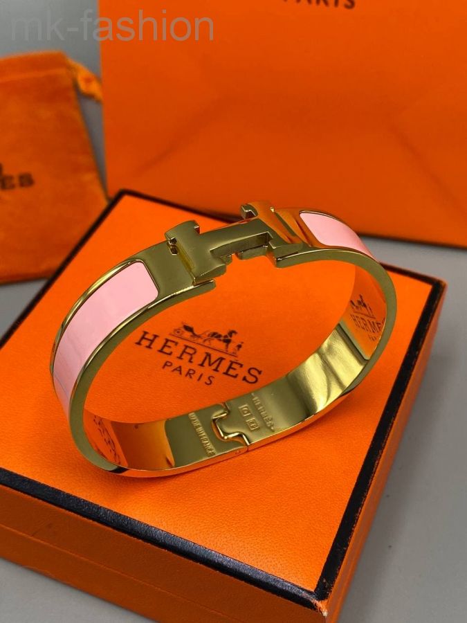 Браслет Hermes розовый