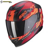 Шлем Scorpion EXO-520 Air Cover, Черный матовый с красным