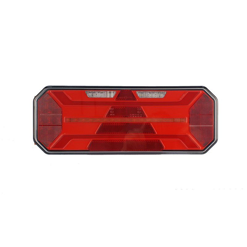 Левый светодиодный фонарь универсальный 20,2 Ватт для грузовиков с подсветкой номера катафот треугольник