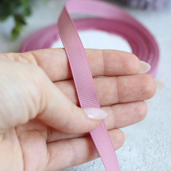 Лента репсовая Пудрово-розовая 10 мм