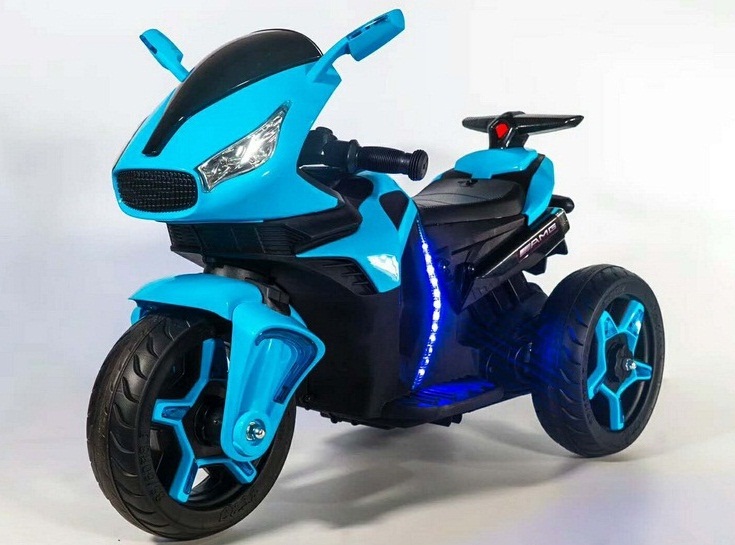 4550. Детский Электромотоцикл м777аа голубой