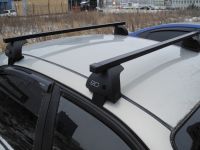 Багажник на крышу Toyota Hilux, Евродеталь, стальные прямоугольные дуги