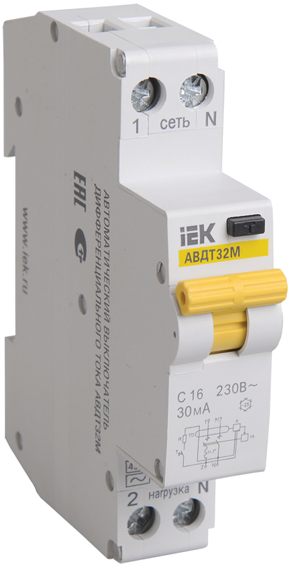 Автоматический выключатель дифференциального тока IEK MAD32-5-006-C-30