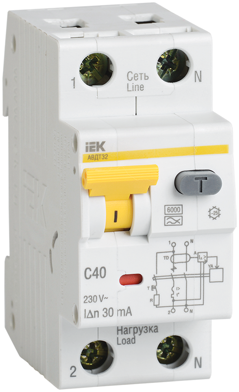 Автоматический выключатель дифференциального тока IEK MAD22-5-020-C-30