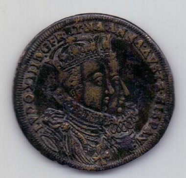 монета жетон 1615 Франция Людовик XIII AUNC