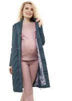 Пальто демис. 2в1 "Марокко" для беременных; цвет: атлантик