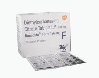 Баноцид Форте (диэтилкарбамазин 100мг) | Glaxosmithkline Banocide Forte Diethylcarbamazine Tablet