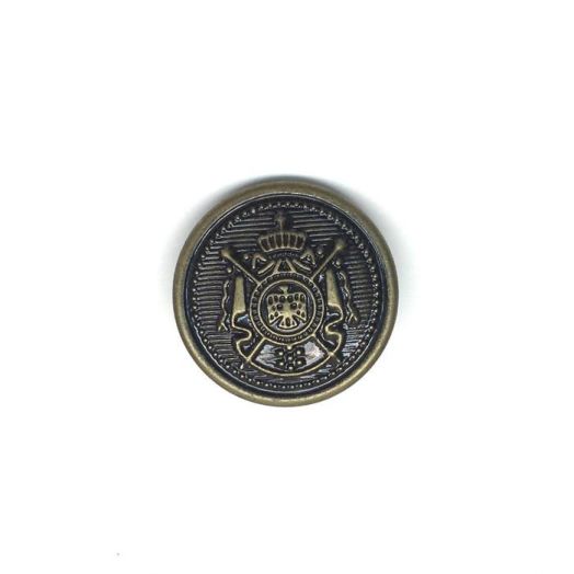 Пуговица Герб 33L на ножке металл цвет античная бронза (ПР95)