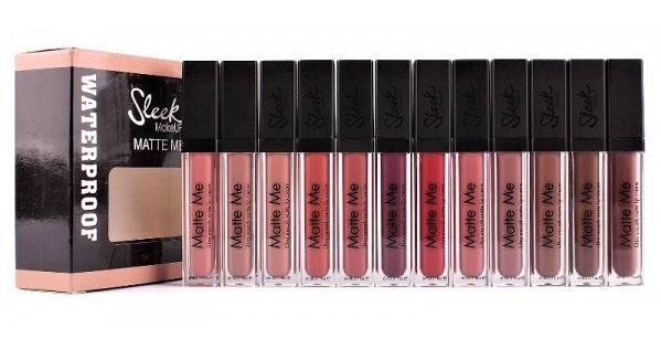 Матовые суперстойкие жидкие блески Sleek make up Matte me 12 шт