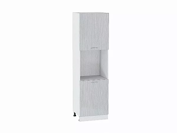 Шкаф пенал с 2-мя дверцами Валерия ШП600-Ф47 (серый металлик дождь)
