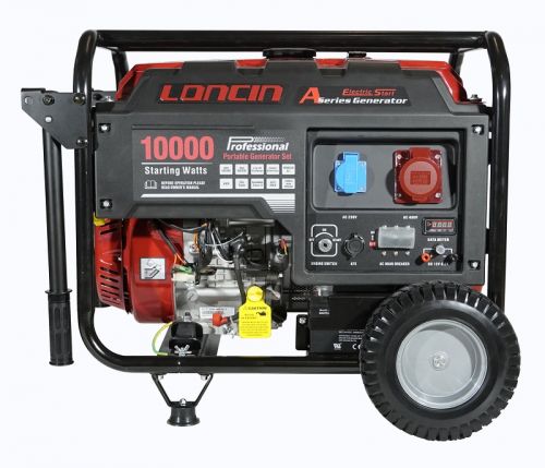 Генератор бензиновый Loncin LC10000D-AS (3-х фазный с мощностью без ограничений при 1-но и 3-х фазном режиме)