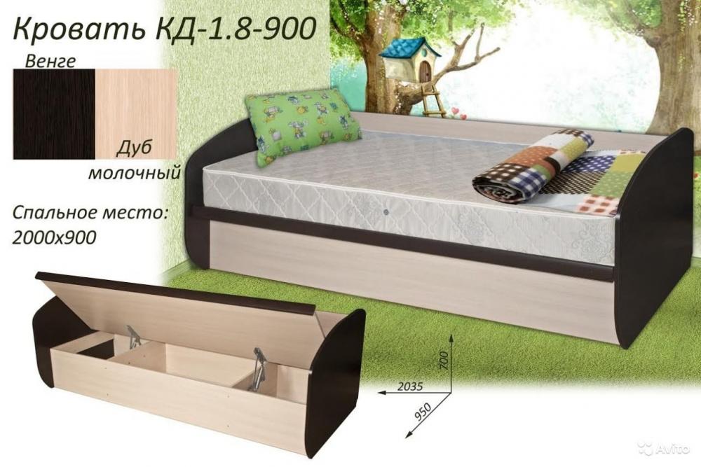 Кровать КД-1,8 подъемный /механизм, венге/дуб молчный