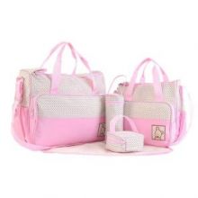 Сумка для мамы, набор из 5 предметов - стильный комплект сумок для прогулки с ребенком. 