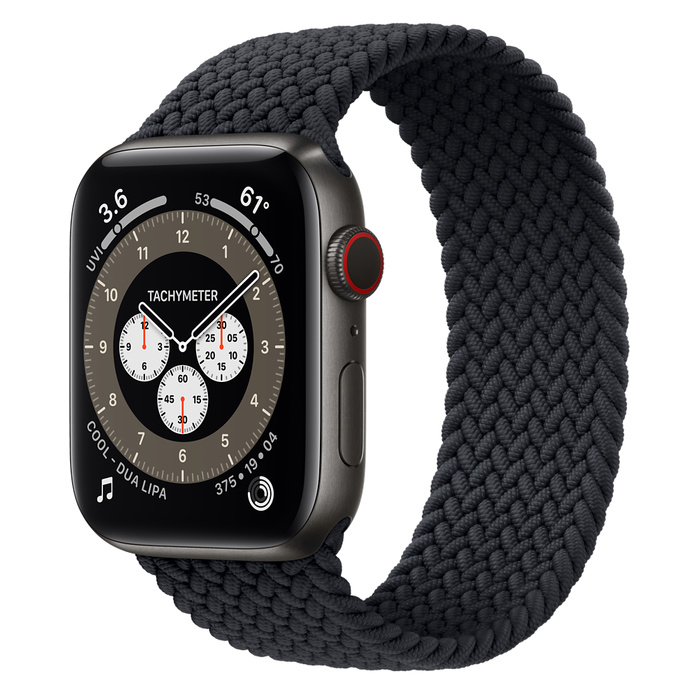 Часы Apple Watch Edition Series 6 GPS + Cellular 44mm Space Black Titanium Case with Charcoal Braided Solo Loop