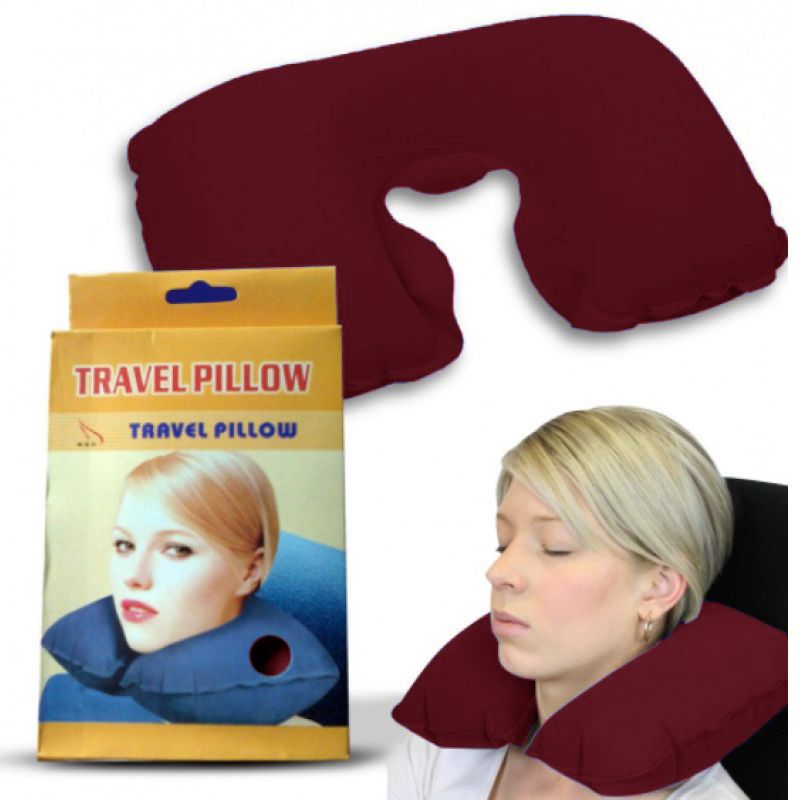 Подушка для путешествий Travel Pillow, цвет Бордовый