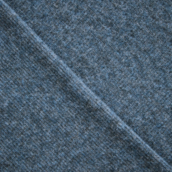 Лоскут трикотажной ткани кашкорсе Индиго 50*27 см.