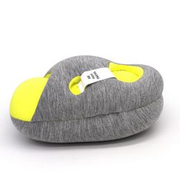 Подушка для сна за столом Napping Pillow, цвет Серый с Жёлтым | Для здорового сна