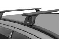 Багажник на крышу Audi Q7 (2015-...), Lux, черные крыловидные дуги