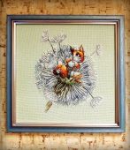 "Little foxy". Digital cross stitch pattern.