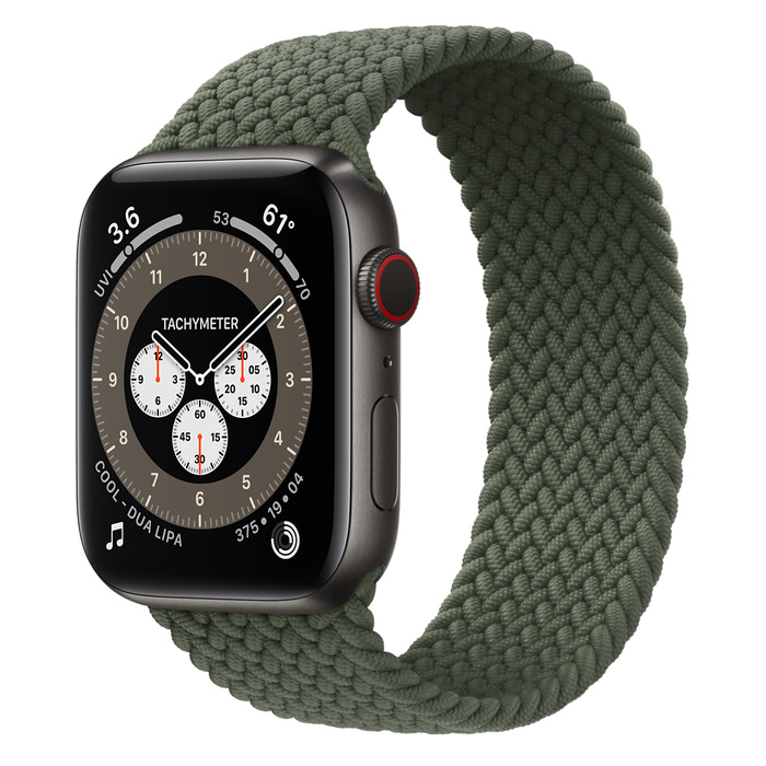Ремешок Apple Watch Series 6 Inverness Green Braided Solo Loop (для корпуса 44 мм)