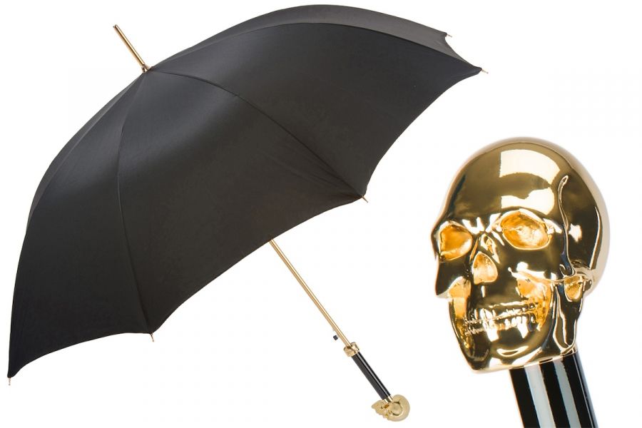 Зонт-трость Pasotti Capo Gold Oxford Black