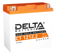 12Ah Delta 12V CT 1212.2 AGM с эл. (012 903 V, YT14B-4, YT14B-BS)