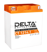 14Ah Delta 12V CT 1214.1 AGM с эл. (YB14-BS, YTX14AH, YTX14AH-BS)