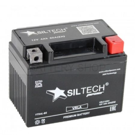 Мото аккумулятор Siltech DC MF 1204 12V4AH о.п. (YTX4L-BS)