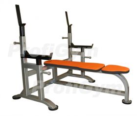 Скамья-стойка для жима лежа со страховочными упорами усиленная Profi Gym 2СК-0040-H