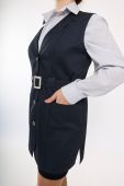 униформа продавца - серый жилет вид сбоку
