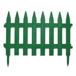 Забор для клумб №1, 28 х 300 см ,7 Секций, цвет Зелёный