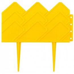 Бордюр для клумб, 14 х 310 см, 13 секций, Цвет Жёлтый | Разное для дачников