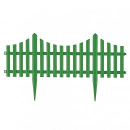 Забор декоративный №8, 22 х 60 см, 6 секций, цвет Зелёный | Разное для дачников