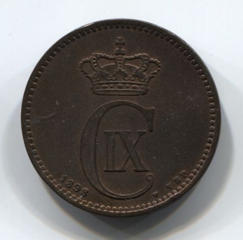 5 эре 1898 Дания XF+, редкий год