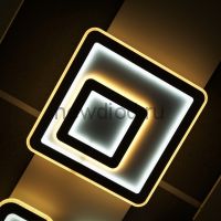 Управляемый светодиодный светильник GEOMETRIA 2203 145Вт-37м² 6/3/4000K пульт 480мм белый Oreol
