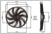 Осевой вентилятор, 12" дюймов, 80 Вт, 24 Вольт, Нагнетающий (PUSH) STR156