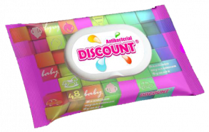 ТМ «Discount» 48 влажная туалетная бумага детская