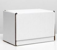 крафт коробка БЕЛАЯ  размер  260*175*195  мм материал картон ( тип конструкции "сундучок", горизонтально) Прим: на дне коробки  печать производителя размер 4*6 см