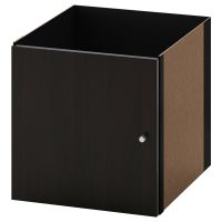 KALLAX КАЛЛАКС, Вставка с дверцей, черно-коричневый, 33x33 см - 103.795.48