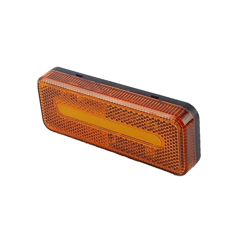 LED прямоугольный габаритный фонарь оранжевый 12-24 вольт ip65