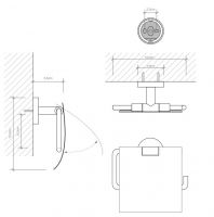 Держатель для туалетной бумаги Decor Walther BA TPH 05302 схема 2