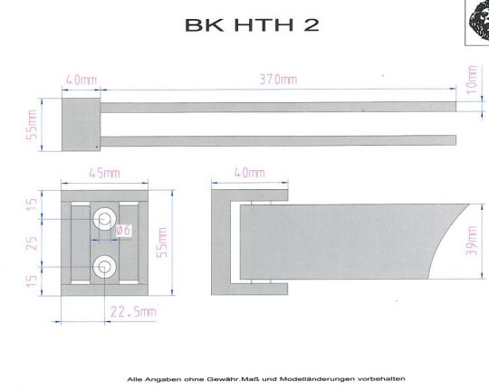Полотенцедержатель Decor Walther настенный BK HTH 05923 схема 2